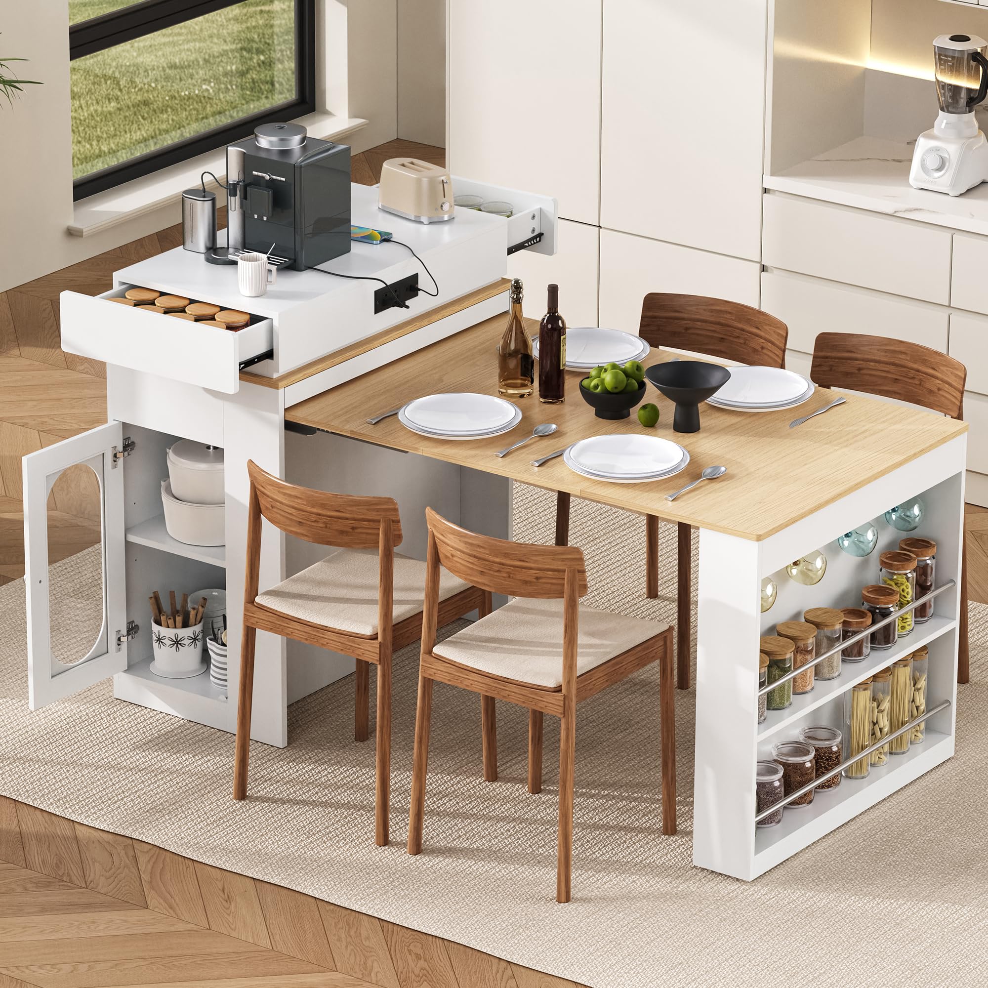 Amazon.com - Merax Extendable Dining Table with Folding Tabletop